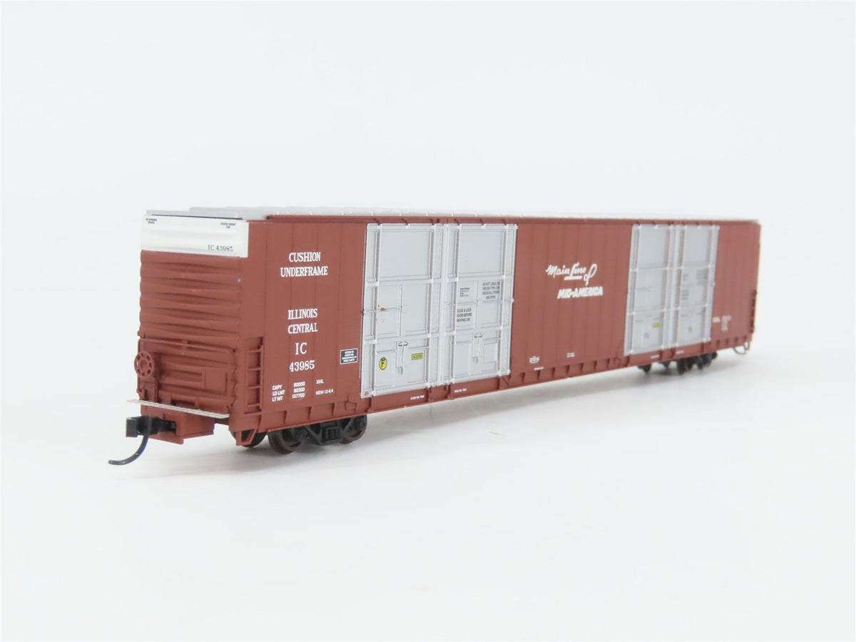 N Scale Bluford Shops 87211 IC Illinois Central 86&#39; Auto Parts Box Car #43985