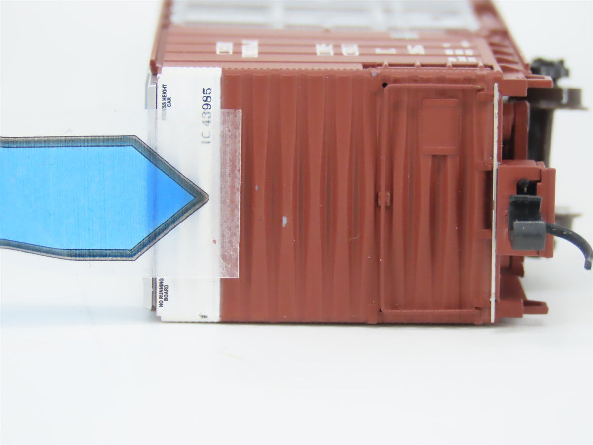 N Scale Bluford Shops 87211 IC Illinois Central 86&#39; Auto Parts Box Car #43985