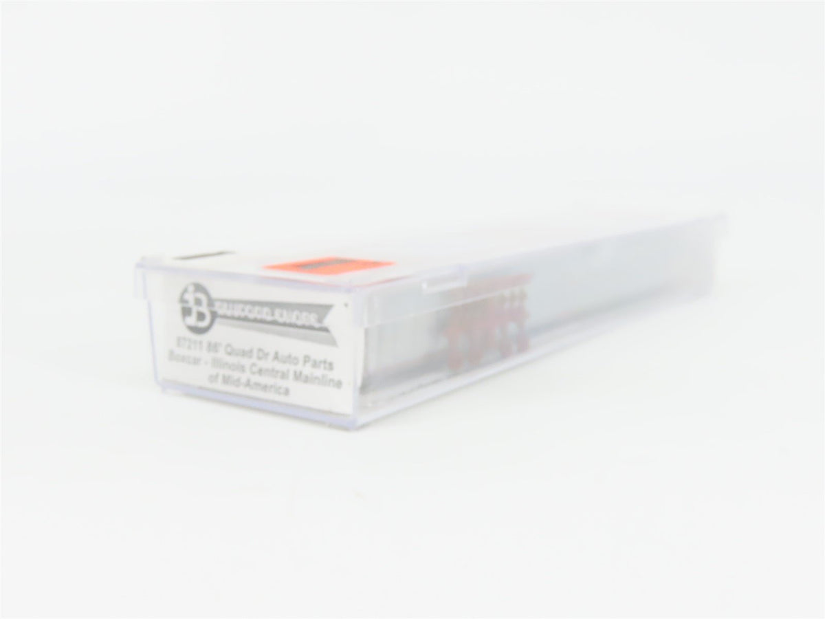 N Scale Bluford Shops 87211 IC Illinois Central 86&#39; Auto Parts Box Car #43985