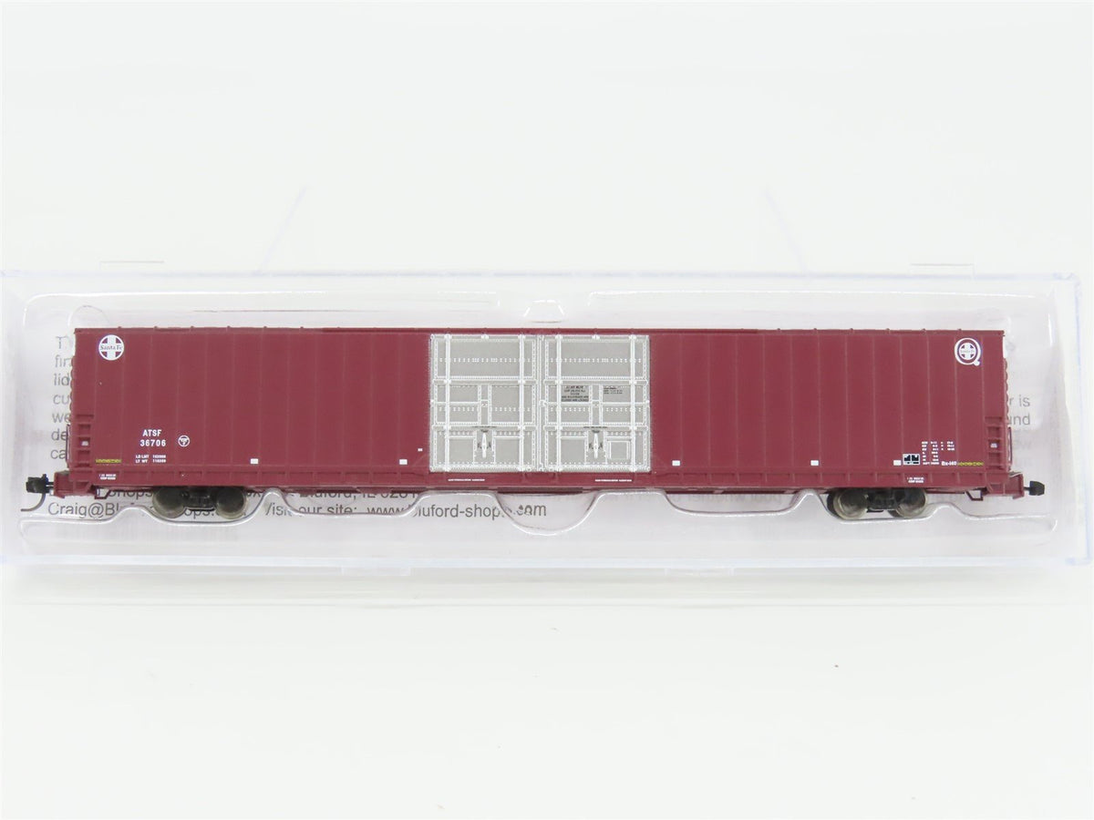 N Scale Bluford Shops 86601 ATSF Santa Fe Railroad 86&#39; Auto Parts Box Car #36706