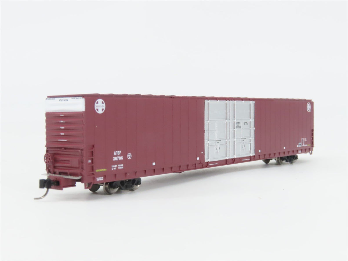 N Scale Bluford Shops 86601 ATSF Santa Fe Railroad 86&#39; Auto Parts Box Car #36706