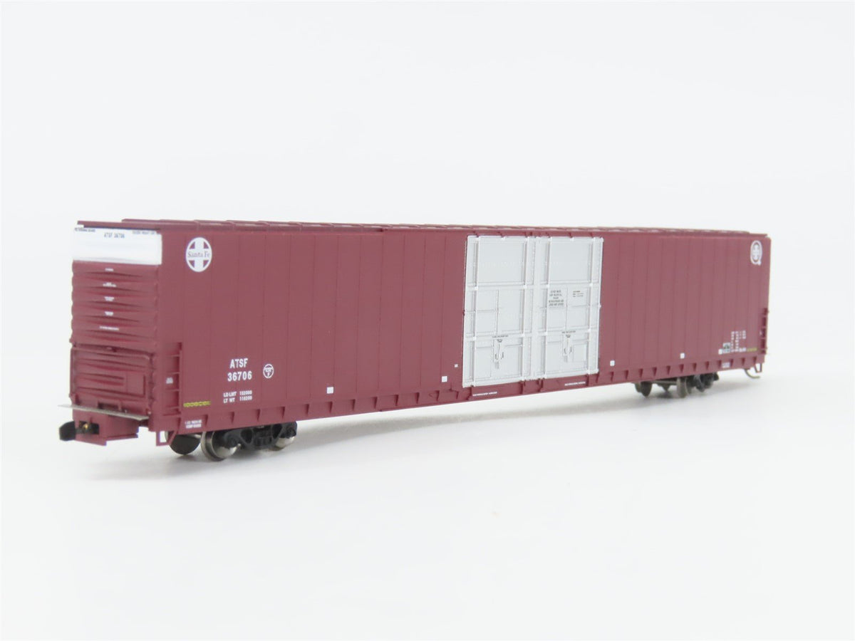 N Scale Bluford Shops 86601 ATSF Santa Fe Railroad 86&#39; Auto Parts Box Car #36706