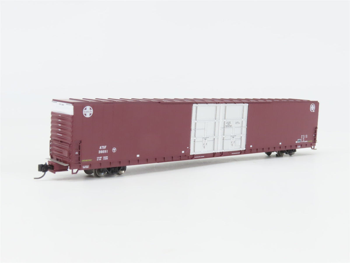N Scale Bluford Shops 86605 ATSF Santa Fe Railroad 86&#39; Auto Parts Box Car #36691
