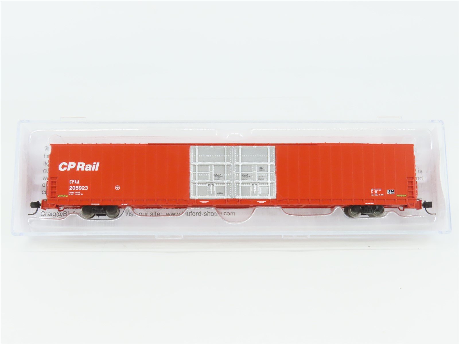 N Scale Bluford Shops 86610 CPAA CP Rail 86' Auto Parts Box Car #205923