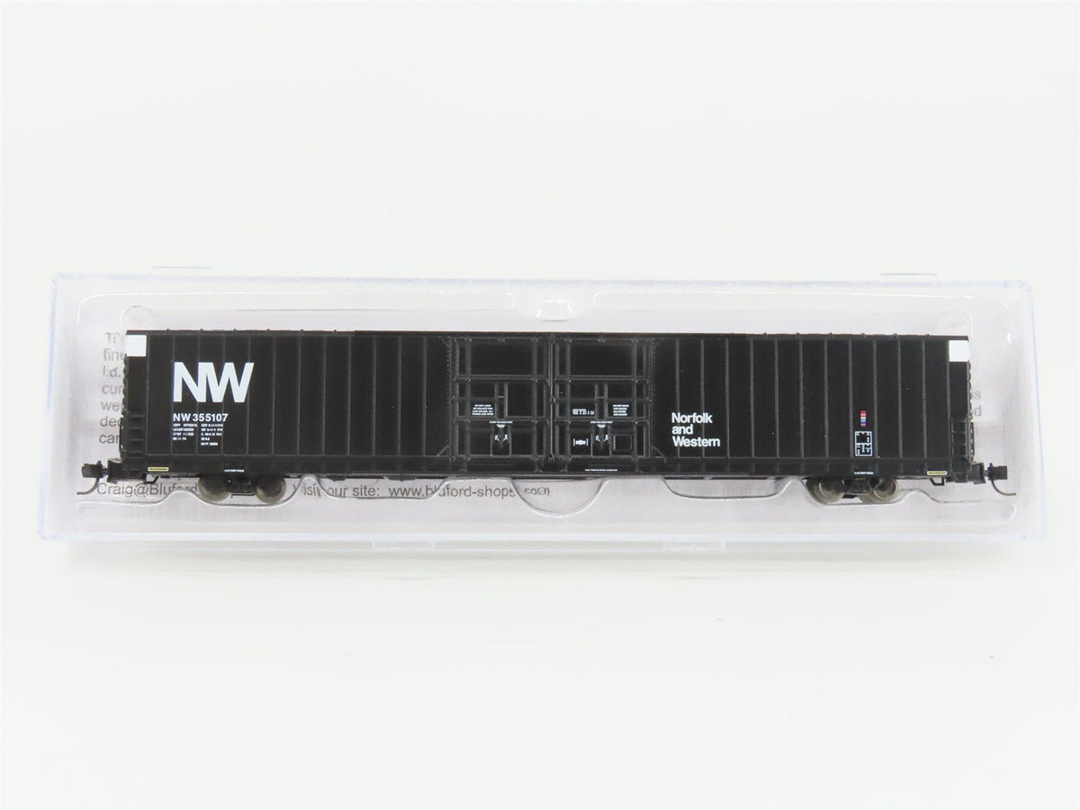 N Scale Bluford Shops 86665 NW Norfolk &amp; Western 86&#39; Auto Parts Box Car #355107