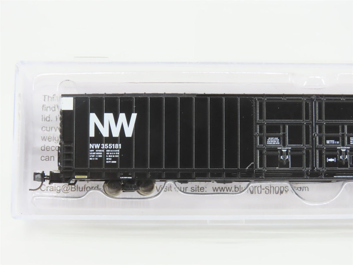 N Scale Bluford Shops 86661 NW Norfolk &amp; Western 86&#39; Auto Parts Box Car #355181