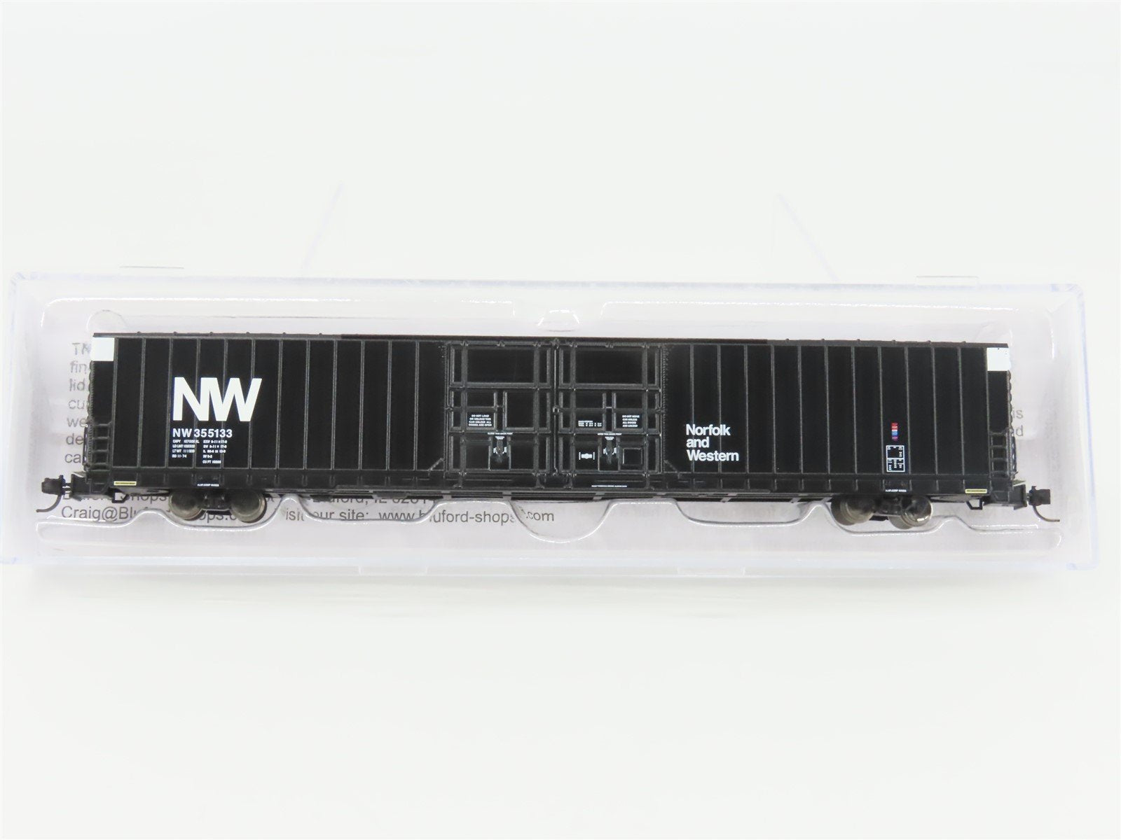 N Scale Bluford Shops 86660 NW Norfolk & Western 86' Auto Parts Box Car #355133
