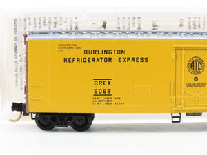 N Micro-Trains MTL/Kadee 69040 BREX Burlington Route 51' Steel Mech Reefer #5068