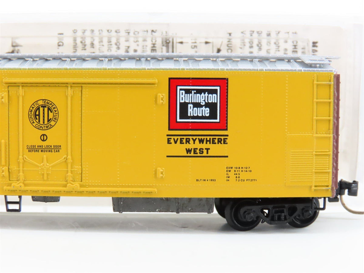 N Micro-Trains MTL/Kadee 69040 BREX Burlington Route 51&#39; Steel Mech Reefer #5068