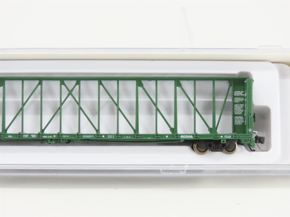 N Scale Rapido 562001A BCOL BC Rail Centerbeam Flat Car #730403