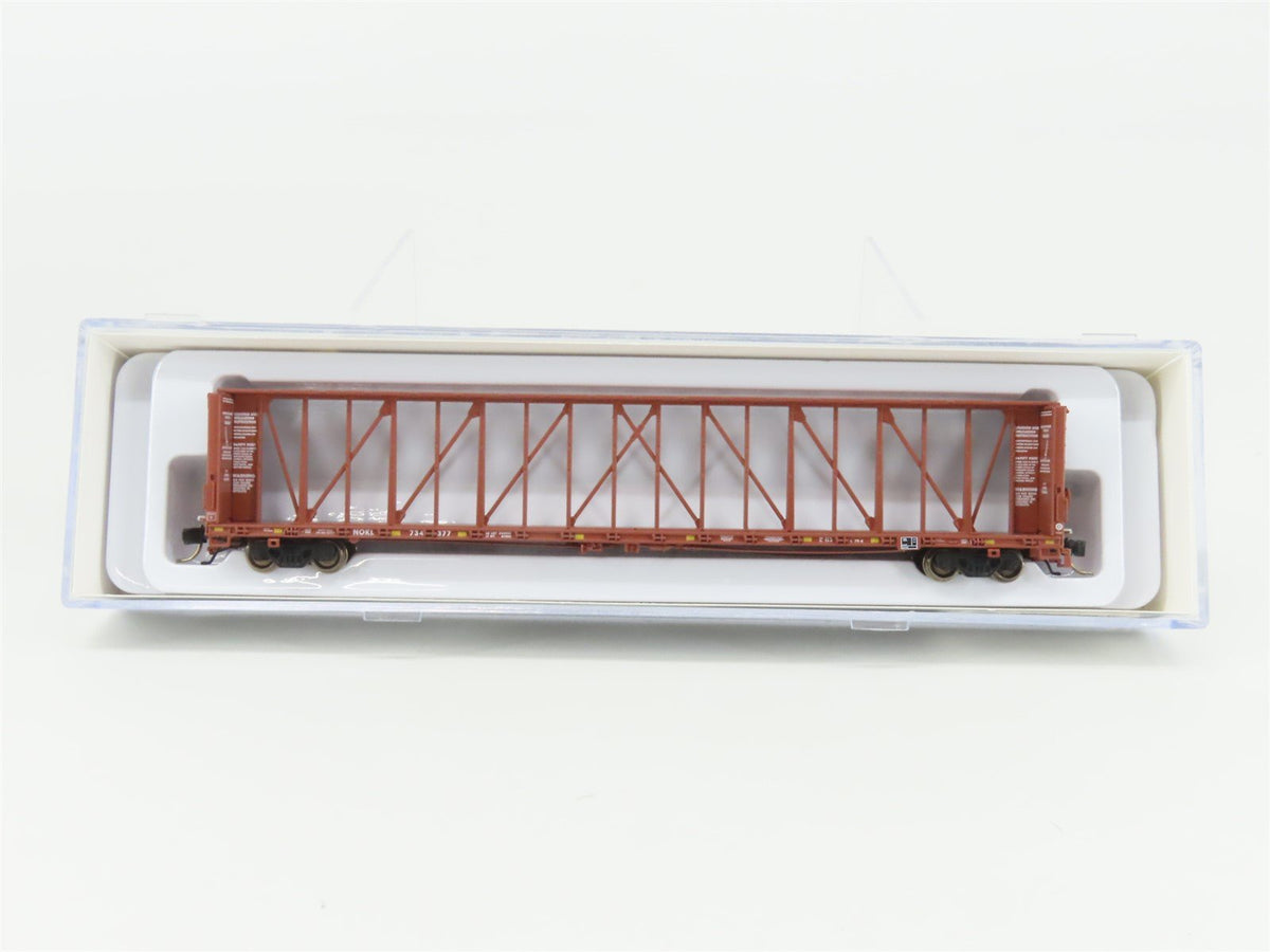 N Scale Rapido 562006A NOKL Northwestern Oklahoma Centerbeam Flat Car #734377