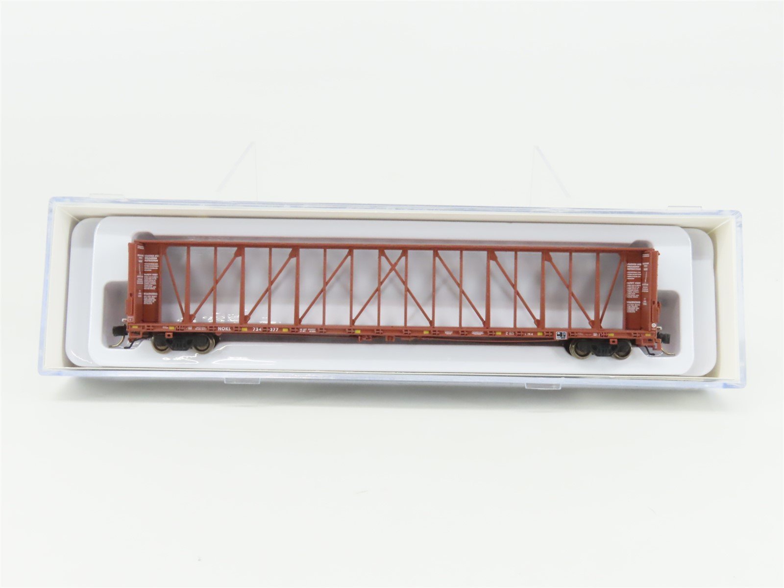 N Scale Rapido 562006A NOKL Northwestern Oklahoma Centerbeam Flat Car #734377