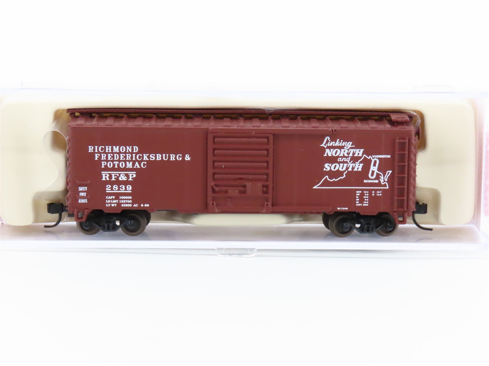 N Scale Atlas Trainman 34609 RF&P "Linking North & South" 40' PS-1 Boxcar #2839