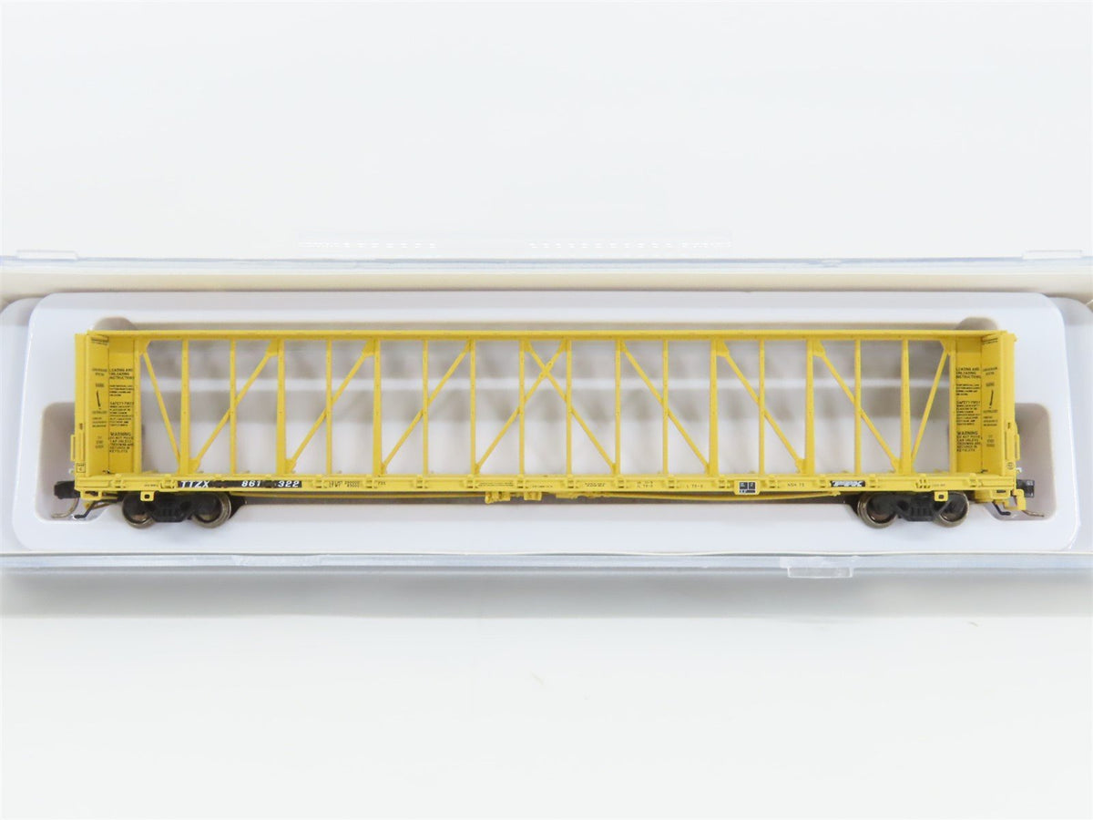 N Scale Rapido 562007A TTZX Trailer Train Centerbeam Flat Car #861322