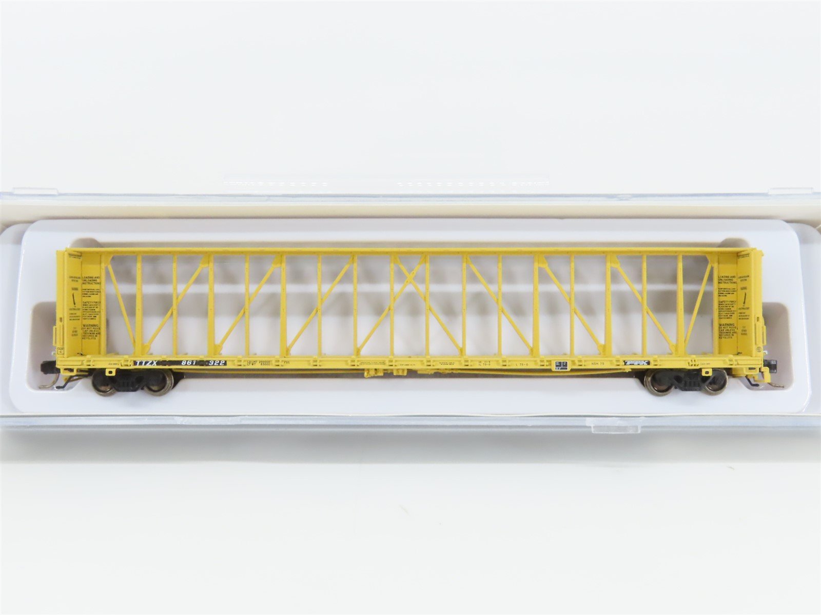 N Scale Rapido 562007A TTZX Trailer Train Centerbeam Flat Car #861322