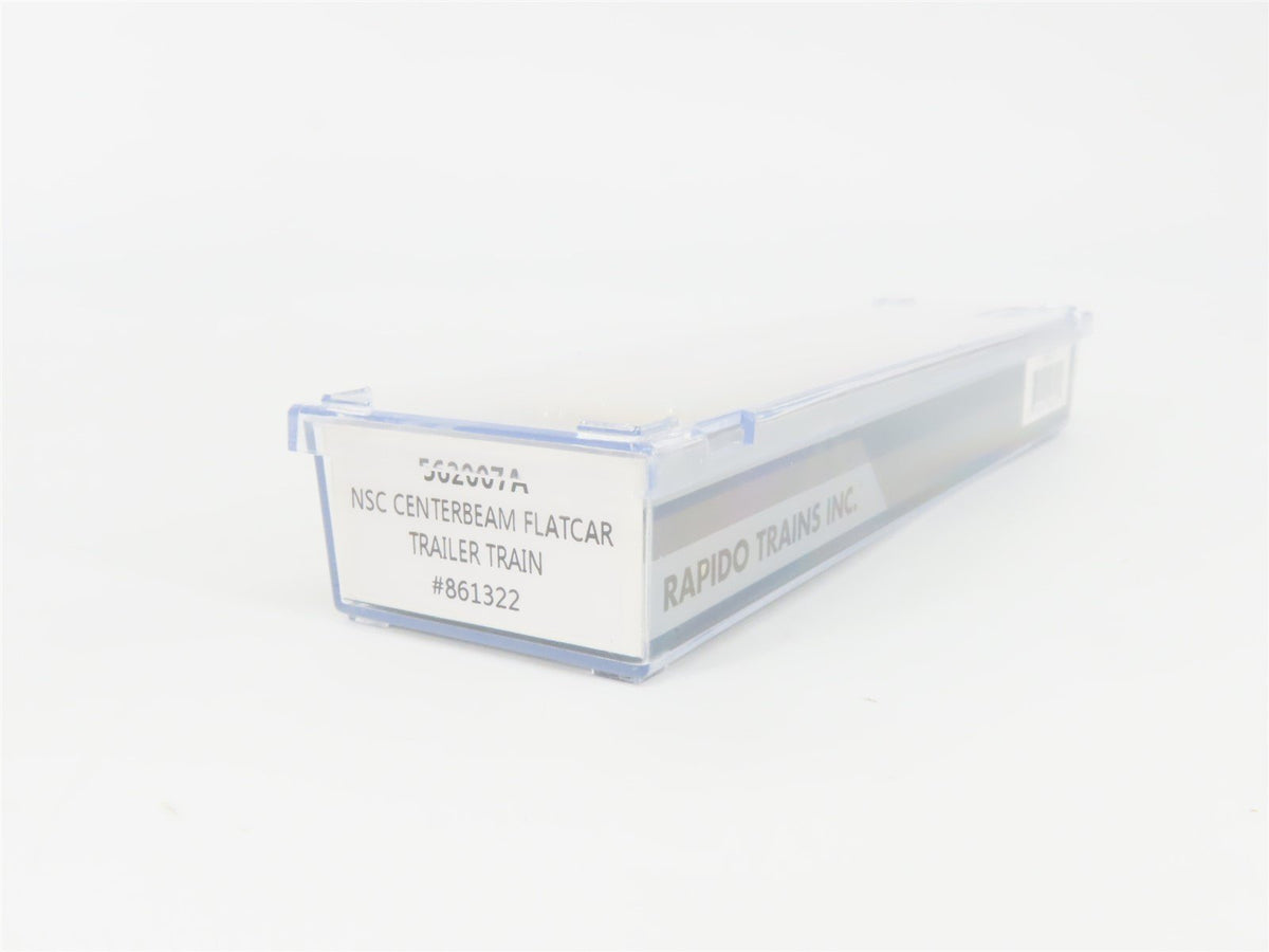 N Scale Rapido 562007A TTZX Trailer Train Centerbeam Flat Car #861322