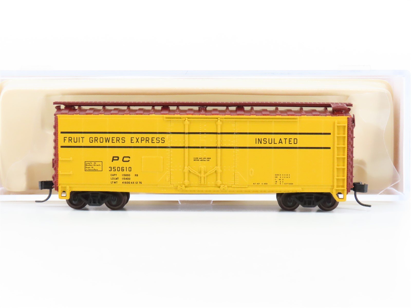 N Scale Atlas Trainman 33007 PC Penn Central 40' Plug Door Boxcar #350610