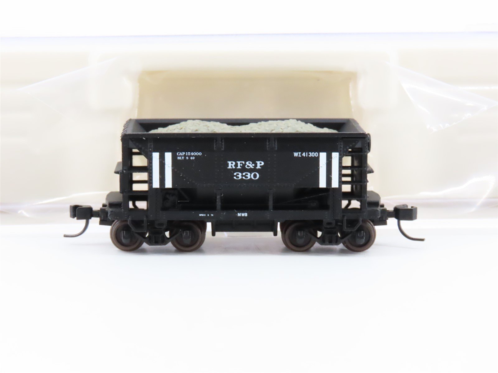 N Scale Atlas Trainman 39999 RF&P Railway 70-Ton Ore Hopper Car #330 w/Load