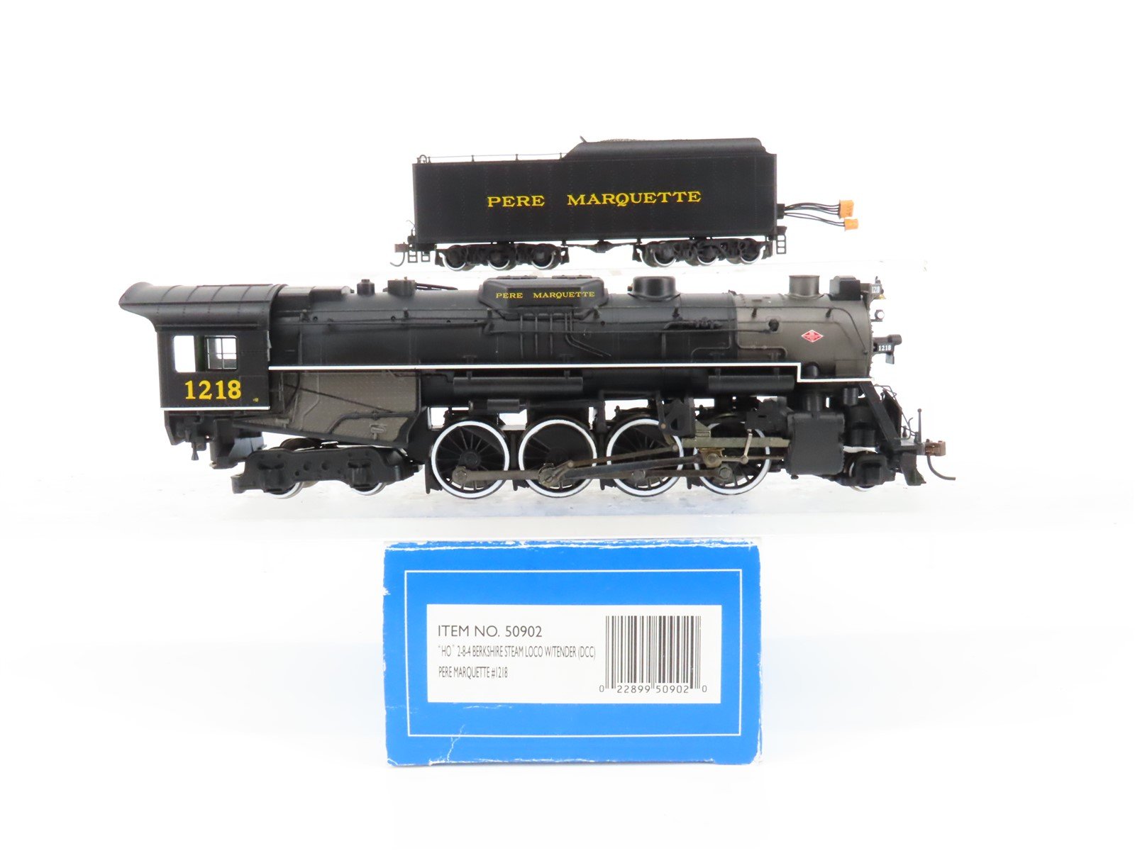 HO Scale Bachmann 50902 PM Pere Marquette 2-8-4 Berkshire Steam #1218 w/ DCC