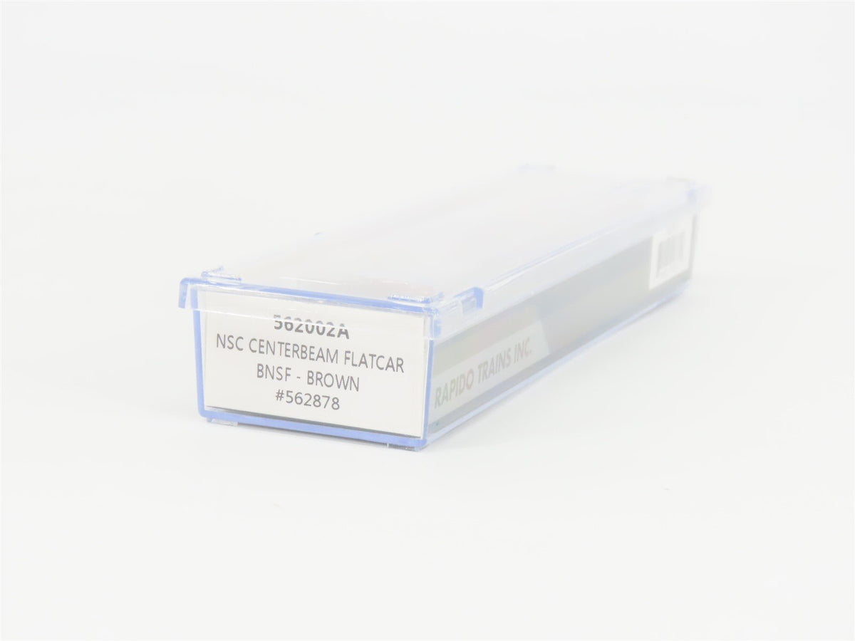 N Scale Rapido 562002A BNSF Railway Centerbeam Flat Car #562878