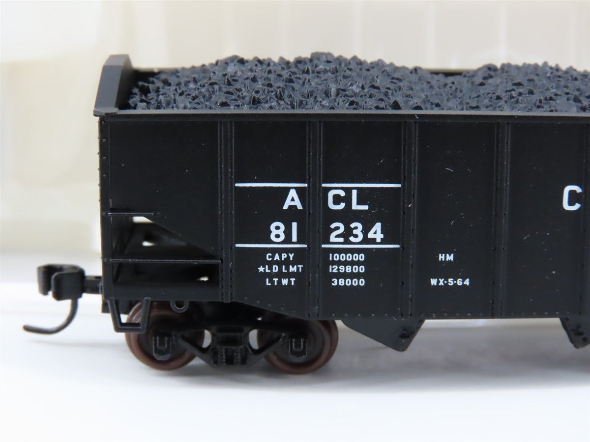 N Scale Atlas 41003 ACL Atlantic Coast Line 2-Bay Hopper #81234 w/ Load