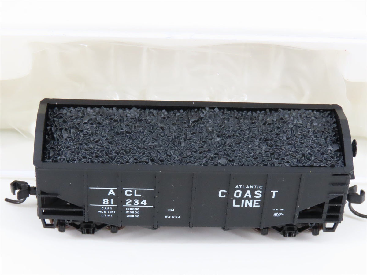 N Scale Atlas 41003 ACL Atlantic Coast Line 2-Bay Hopper #81234 w/ Load