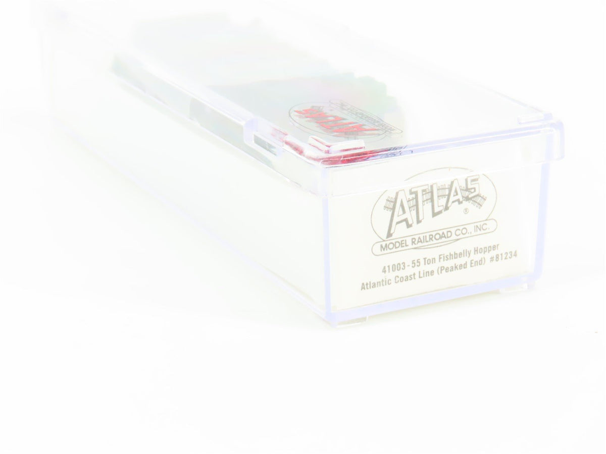 N Scale Atlas 41003 ACL Atlantic Coast Line 2-Bay Hopper #81234 w/ Load