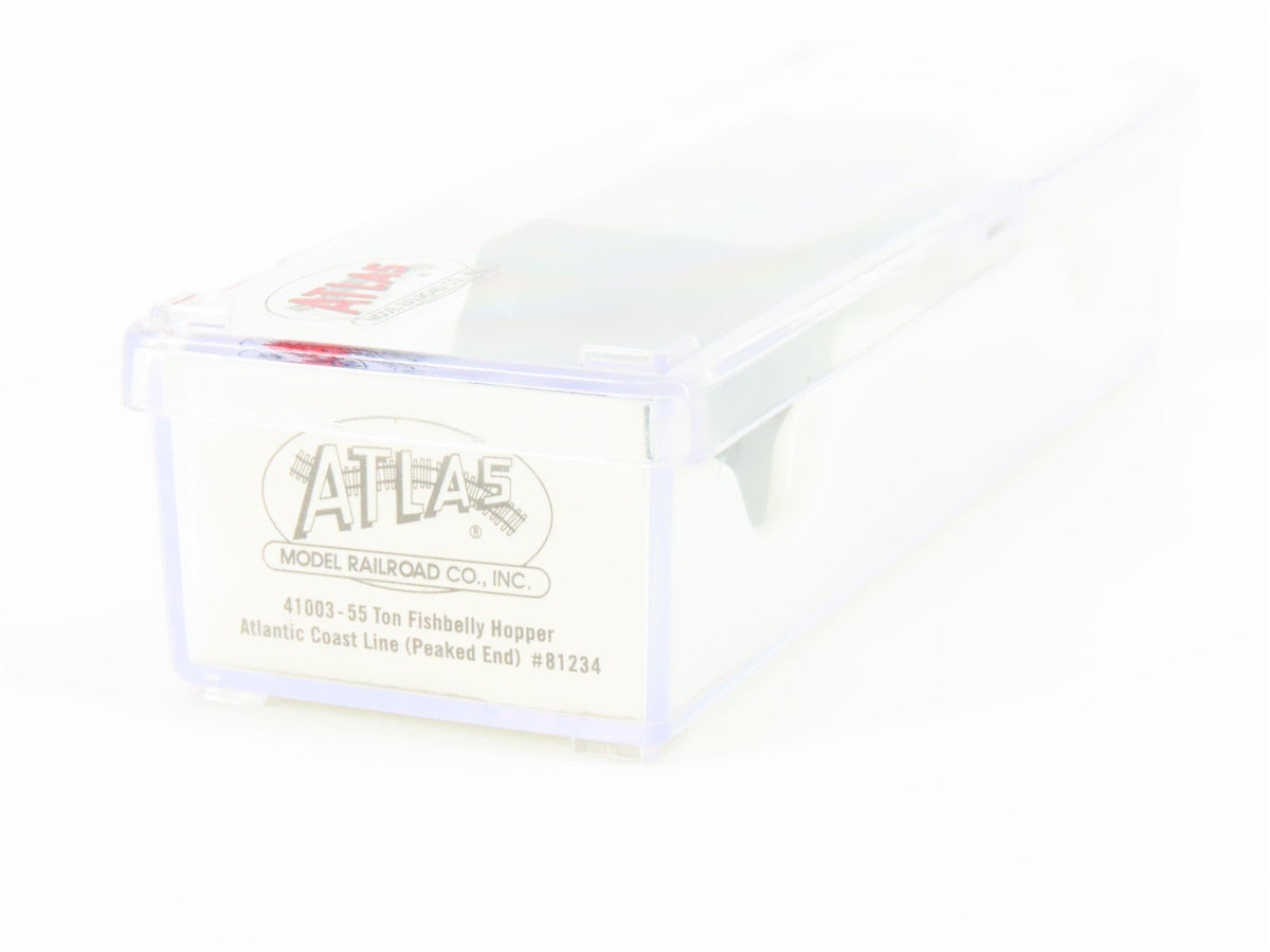 N Scale Atlas 41003 ACL Atlantic Coast Line 2-Bay Hopper #81234 w/ Load