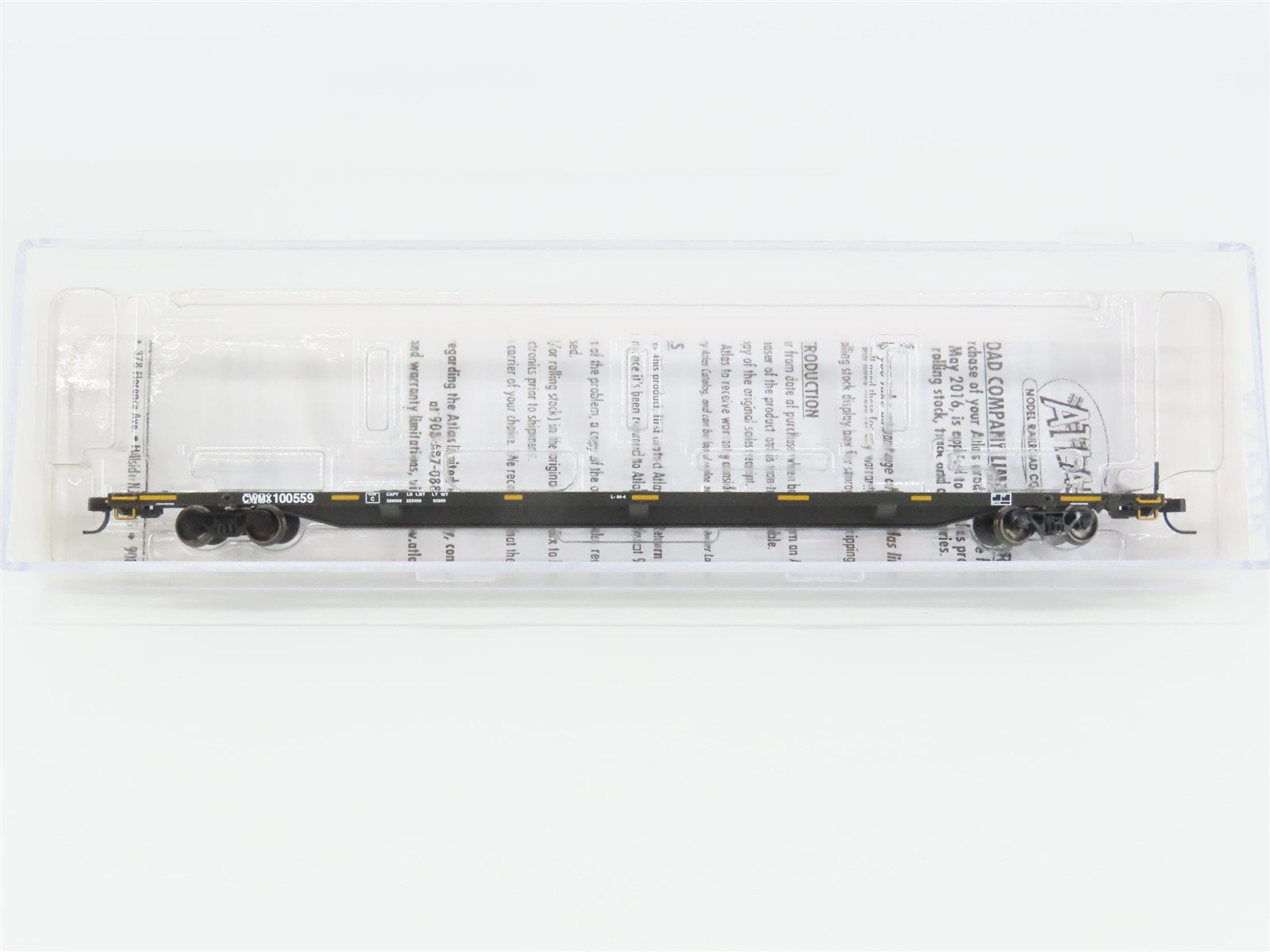 N Scale Atlas Trainman 50003477 CWMX 85' Trash Container Flat Car #100559