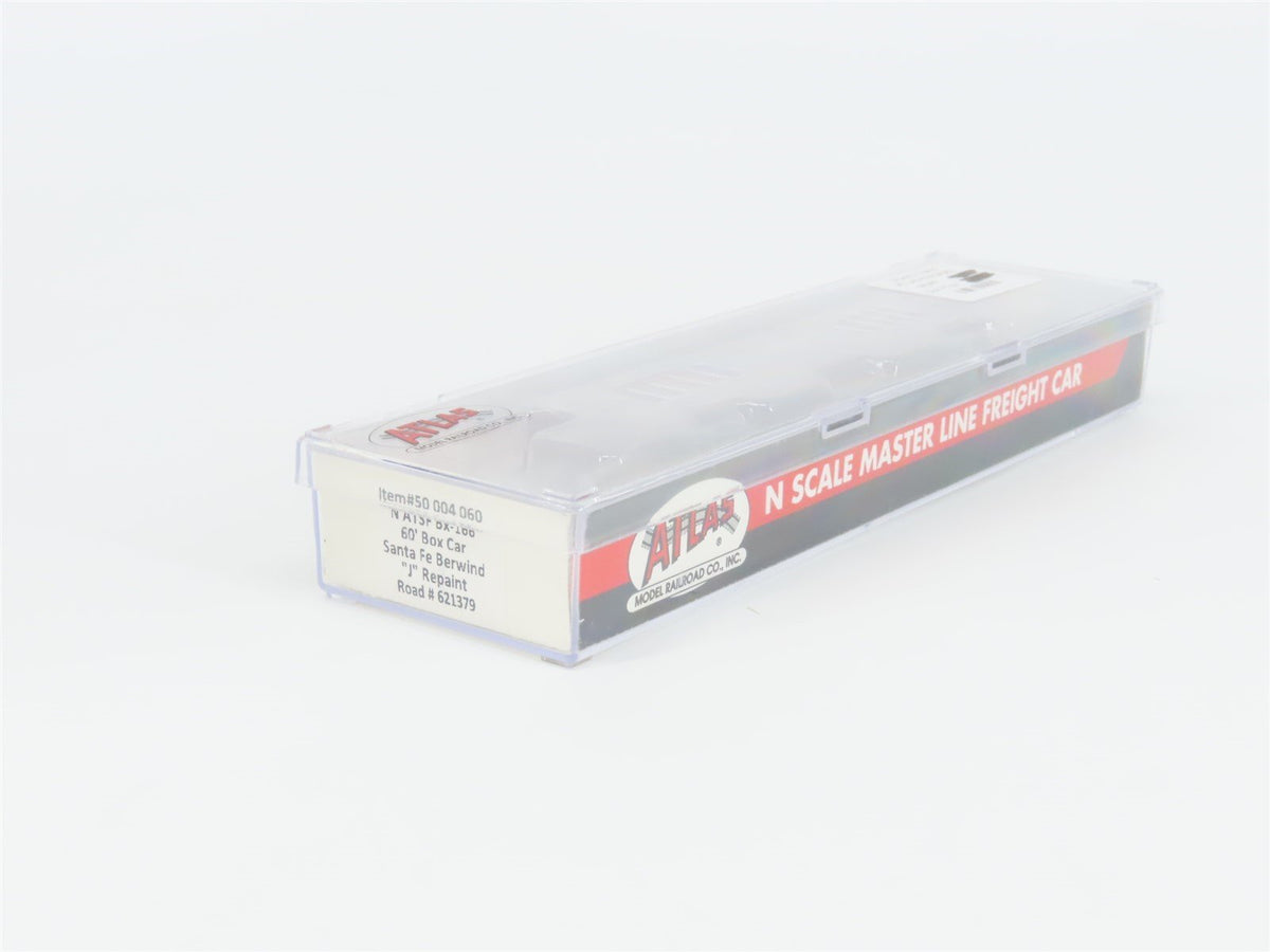 N Scale Atlas 50004060 ATSF Santa Fe Berwind &quot;J&quot; Repaint 60&#39; Box Car #621379