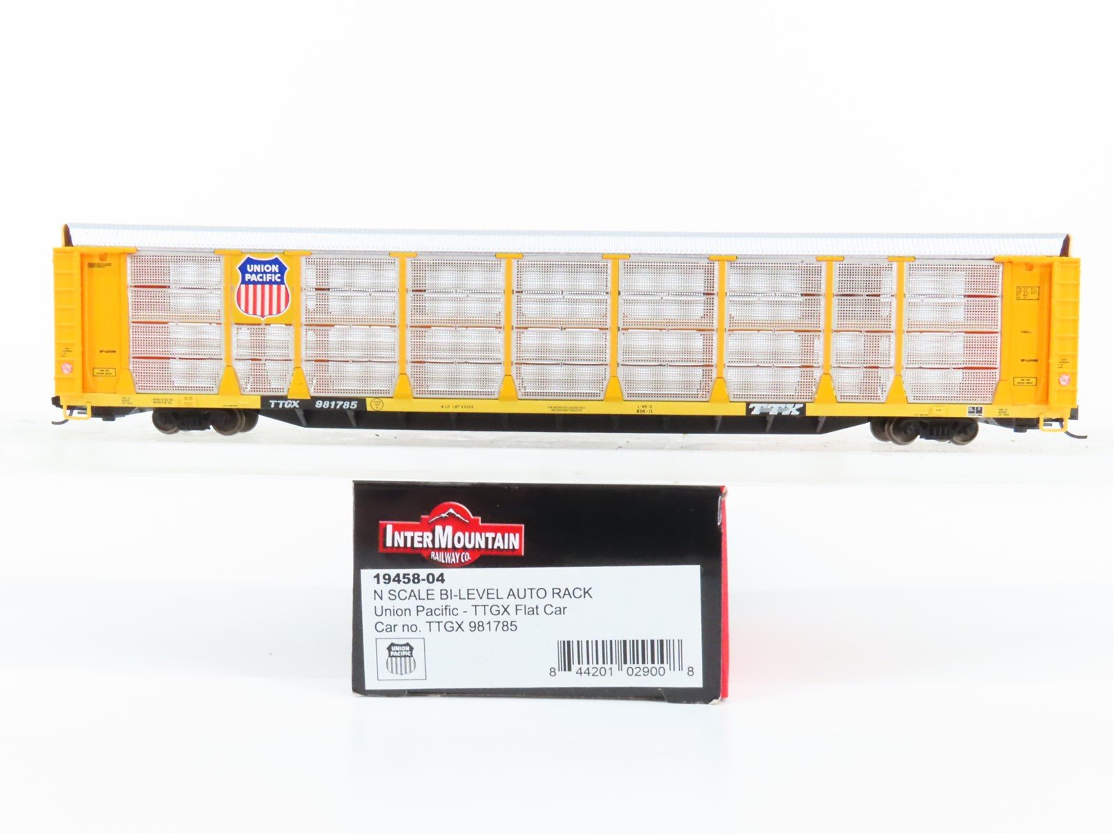 N Scale InterMountain 19458-04 TTGX UP Union Pacific Bi-Level Auto Rack #981785