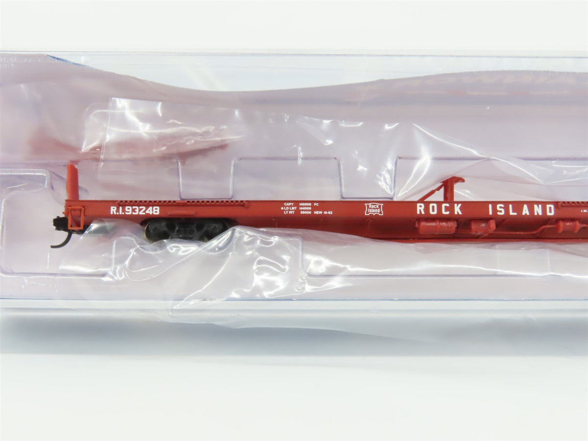 N Scale TrainWorx 28543-06 RI Rock Island Railroad 85&#39; Flat Car #93248
