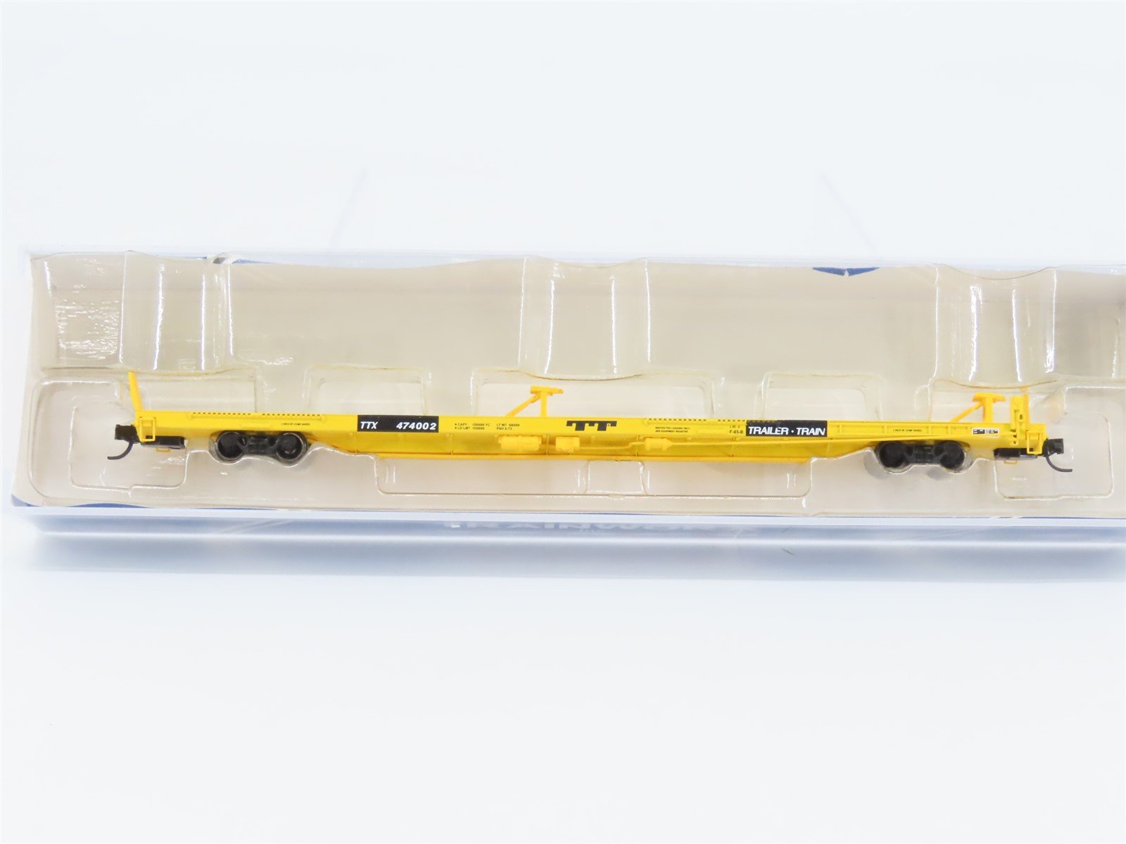 N Scale TrainWorx 28545-19 TTX Trailer Train 85' Flat Car #474002