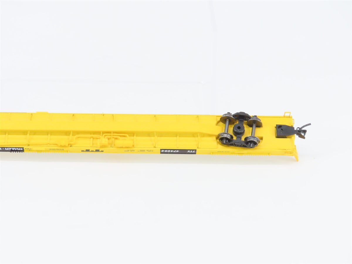 N Scale TrainWorx 28545-19 TTX Trailer Train 85&#39; Flat Car #474002