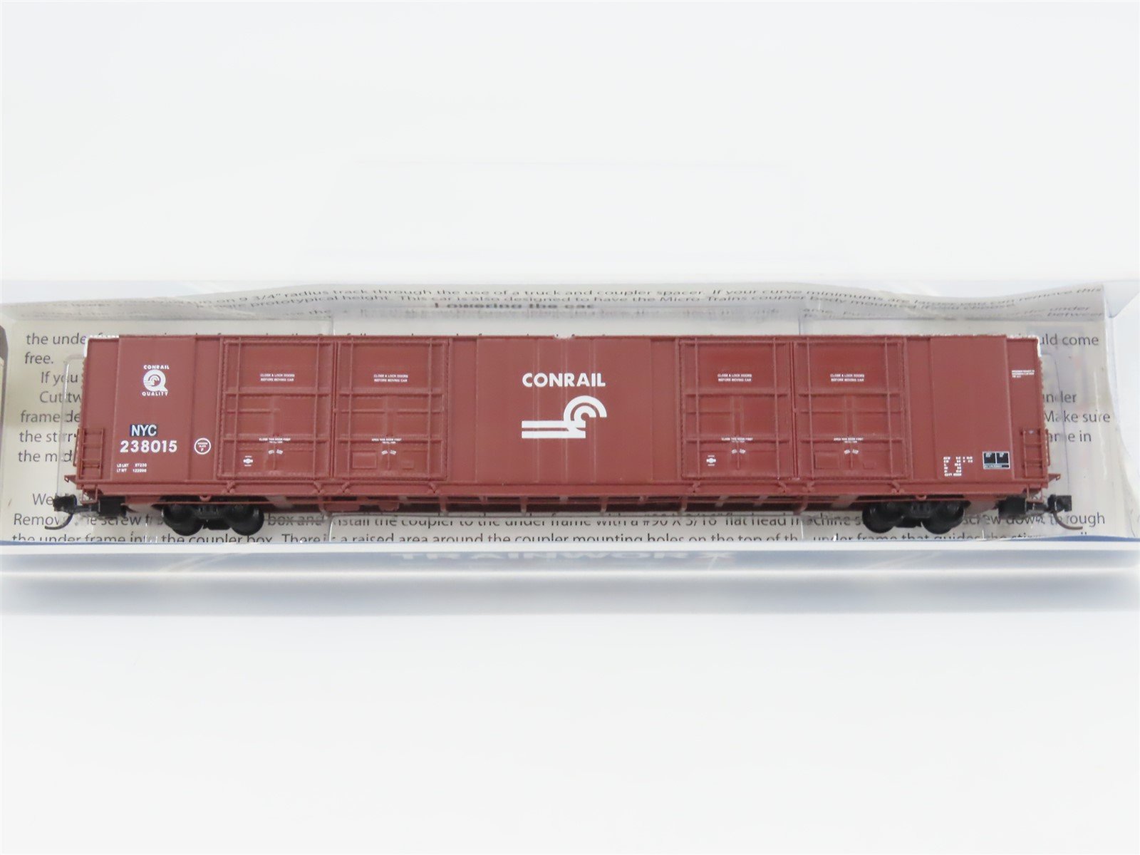 N Scale TrainWorx 2810-05 NYC CR Conrail 86' Auto Parts Box Car #238015