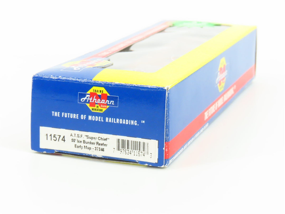 N Scale Athearn 11574 SFRD Santa Fe &quot;Chief California&quot; 50&#39; Ice Reefer #37346