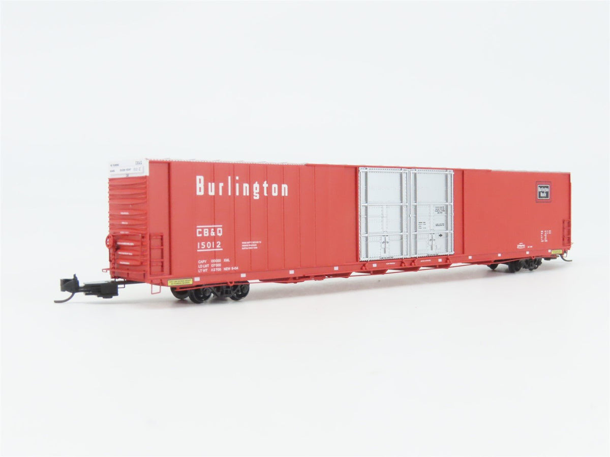 N Scale TrainWorx 2904-04 CB&amp;Q Burlington Route 86&#39; Auto Parts Box Car #15012