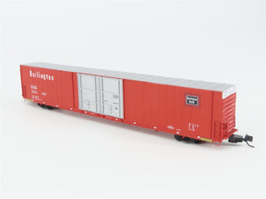 N Scale TrainWorx 2904-04 CB&Q Burlington Route 86' Auto Parts Box Car #15012