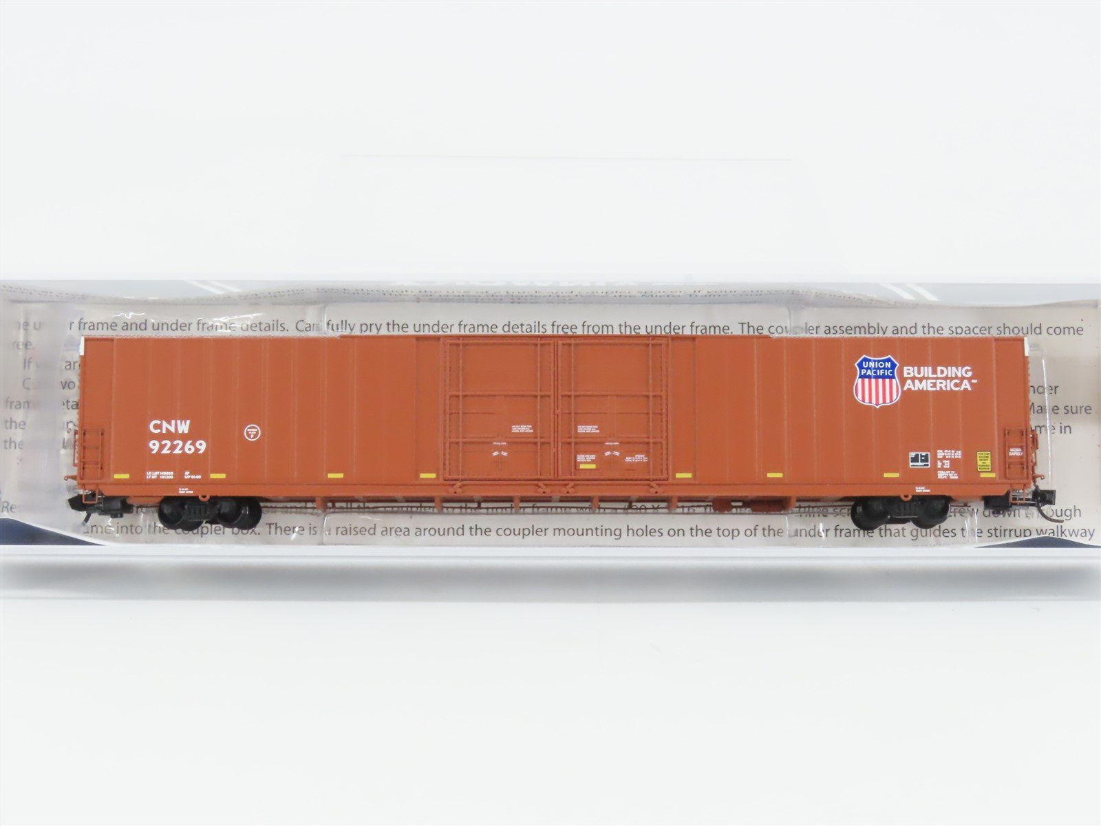 N Scale TrainWorx 2907-05 CNW UP Union Pacific 86' Auto Parts Box Car #92269