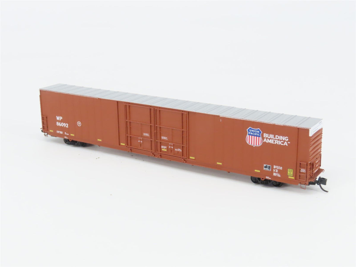 N Scale TrainWorx 2907-10 WP UP Union Pacific 86&#39; Auto Parts Box Car #86092