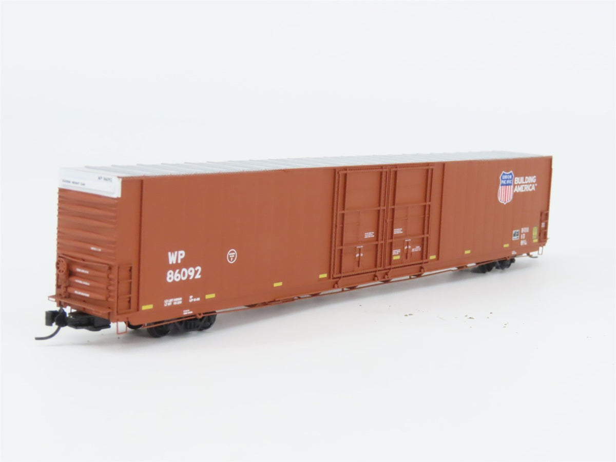 N Scale TrainWorx 2907-10 WP UP Union Pacific 86&#39; Auto Parts Box Car #86092