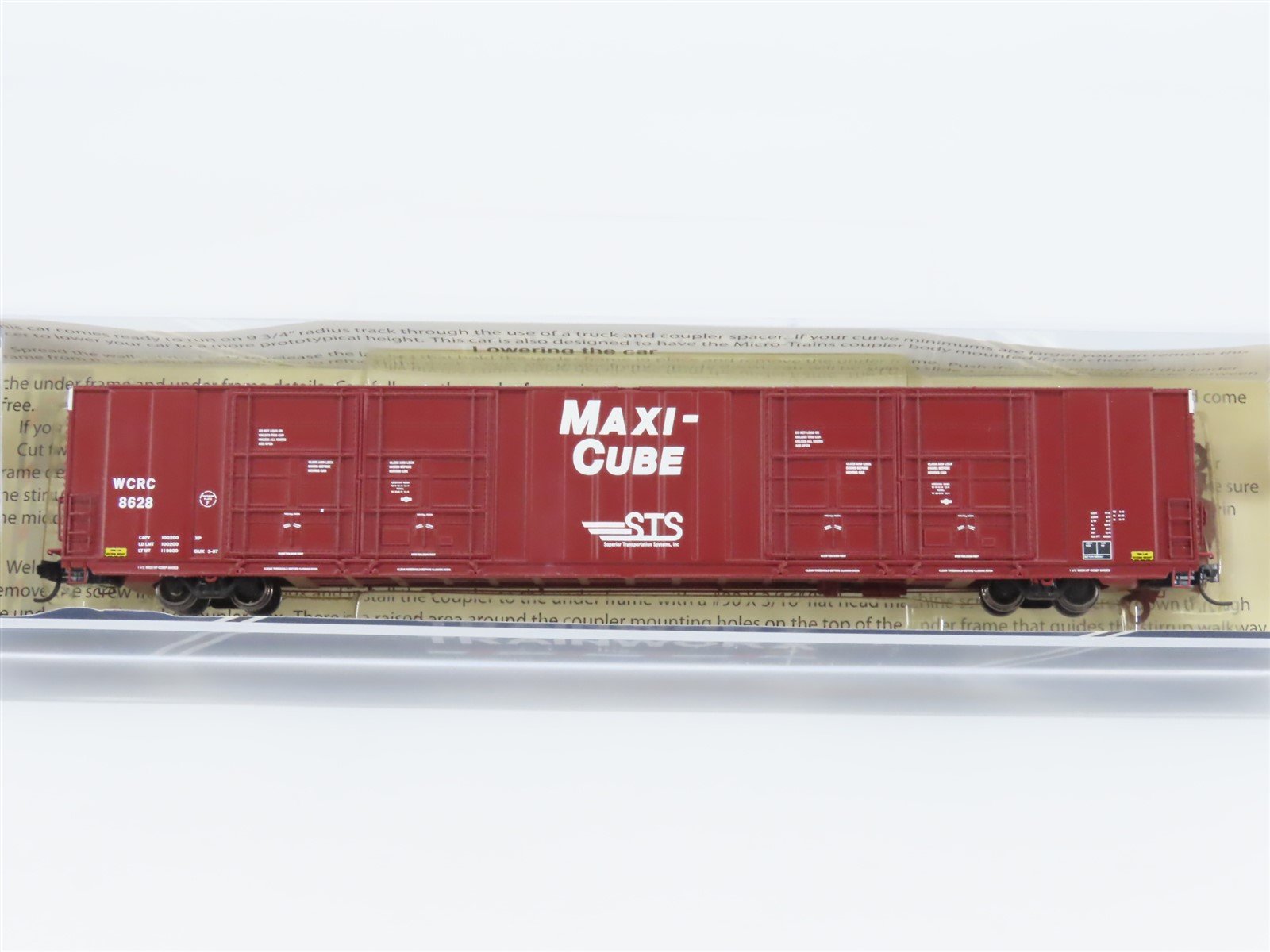N Scale TrainWorx 2878-02 WCRC STS Maxi-Cube 86' Auto Parts Box Car #8628