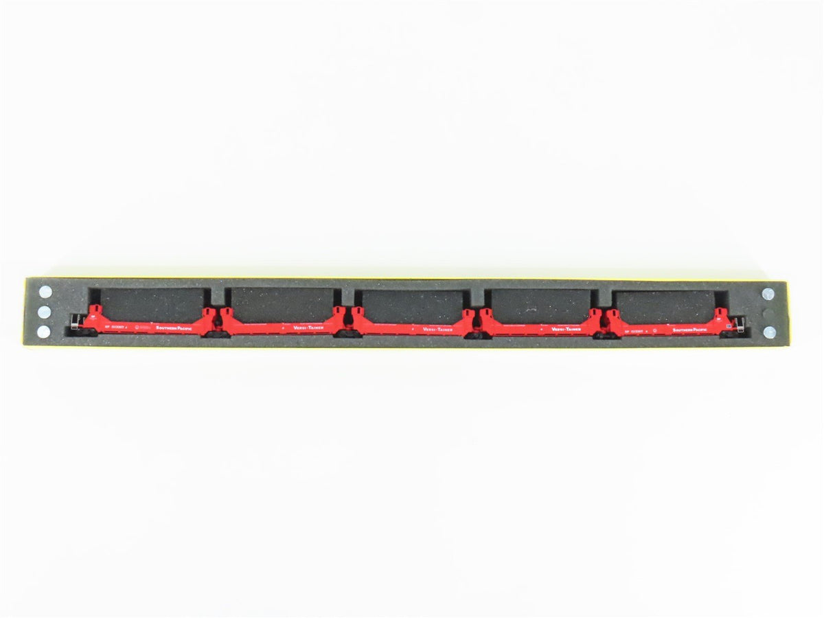 N Deluxe 15010-B SP Southern Pacific Twinstack Articulated Well Cars 5-Unit Set