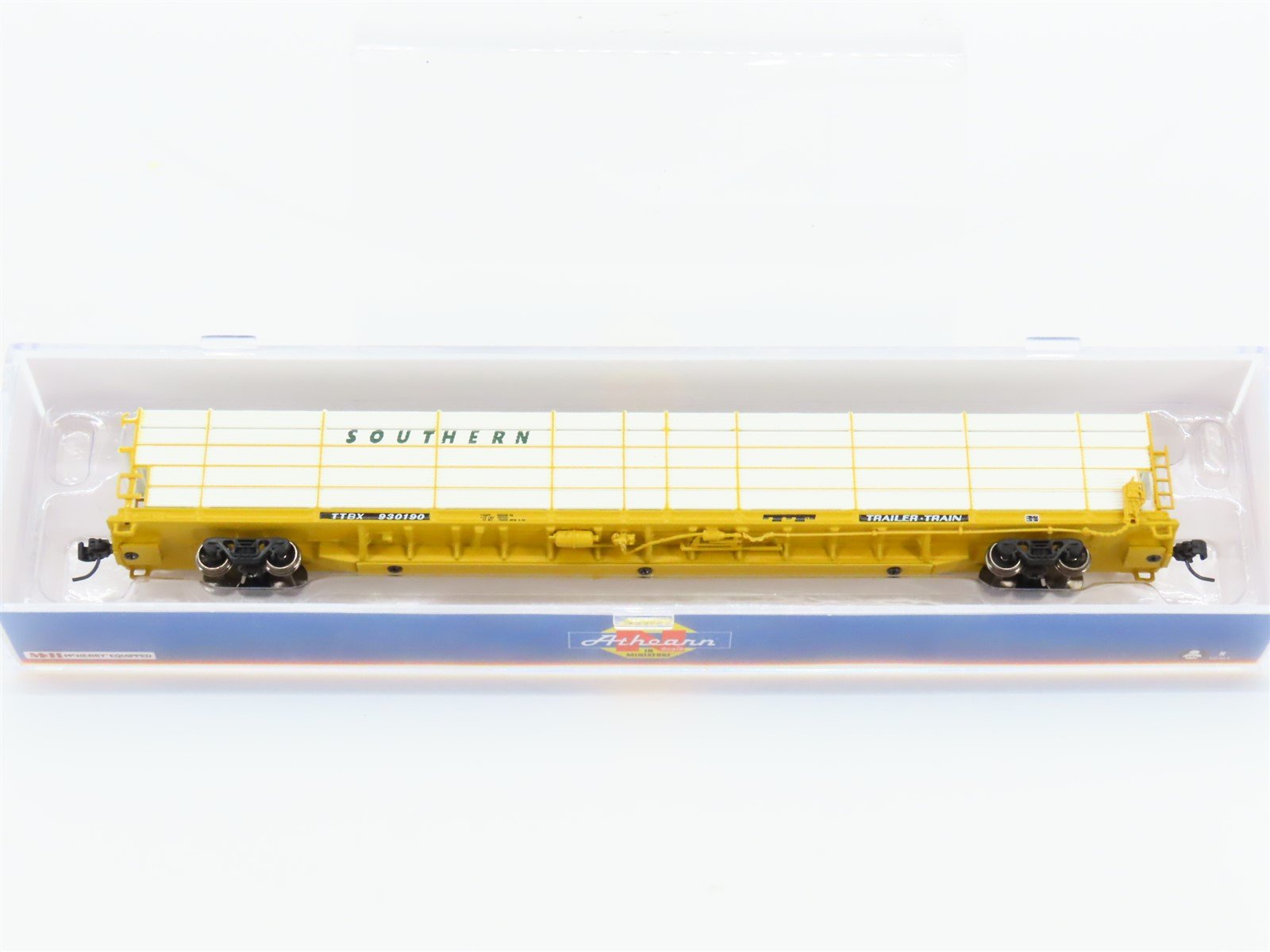 N Scale Athearn ATH15027 TTBX SOU Southern 89' 8" Auto Rack Flat Car #930190