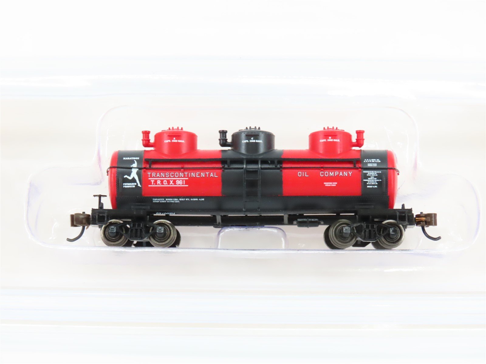 N Scale Bachmann 17154 TROX Transcontinental Oil Co 3-Dome Tank Car #961