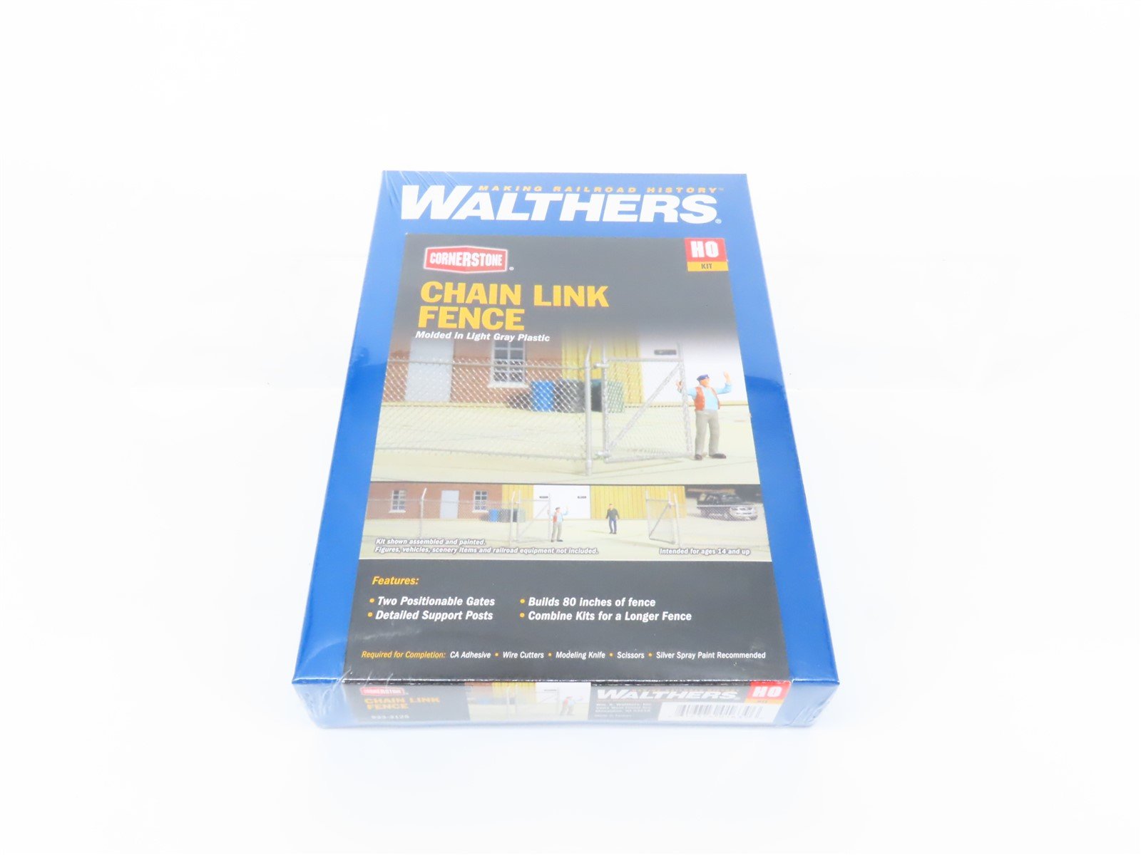 HO 1/87 Scale Walthers Cornerstone Kit #933-3125 Chain Link Fence - Sealed