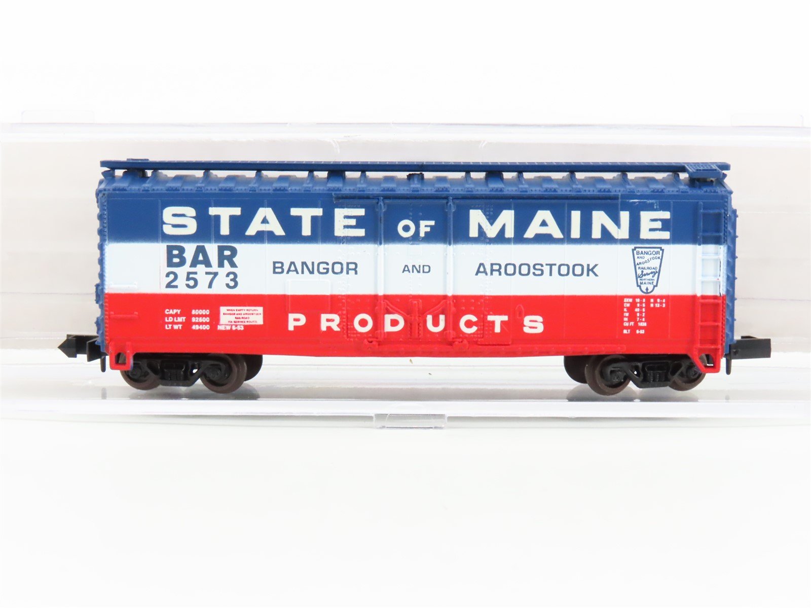 N Scale Atlas 3329 BAR Bangor & Aroostook "State of Maine" 40' Boxcar #2573