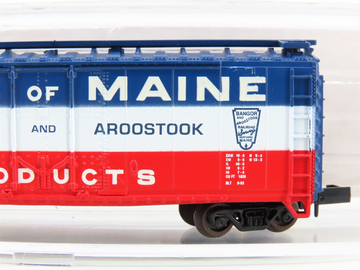 N Scale Atlas 3329 BAR Bangor &amp; Aroostook &quot;State of Maine&quot; 40&#39; Boxcar #2573