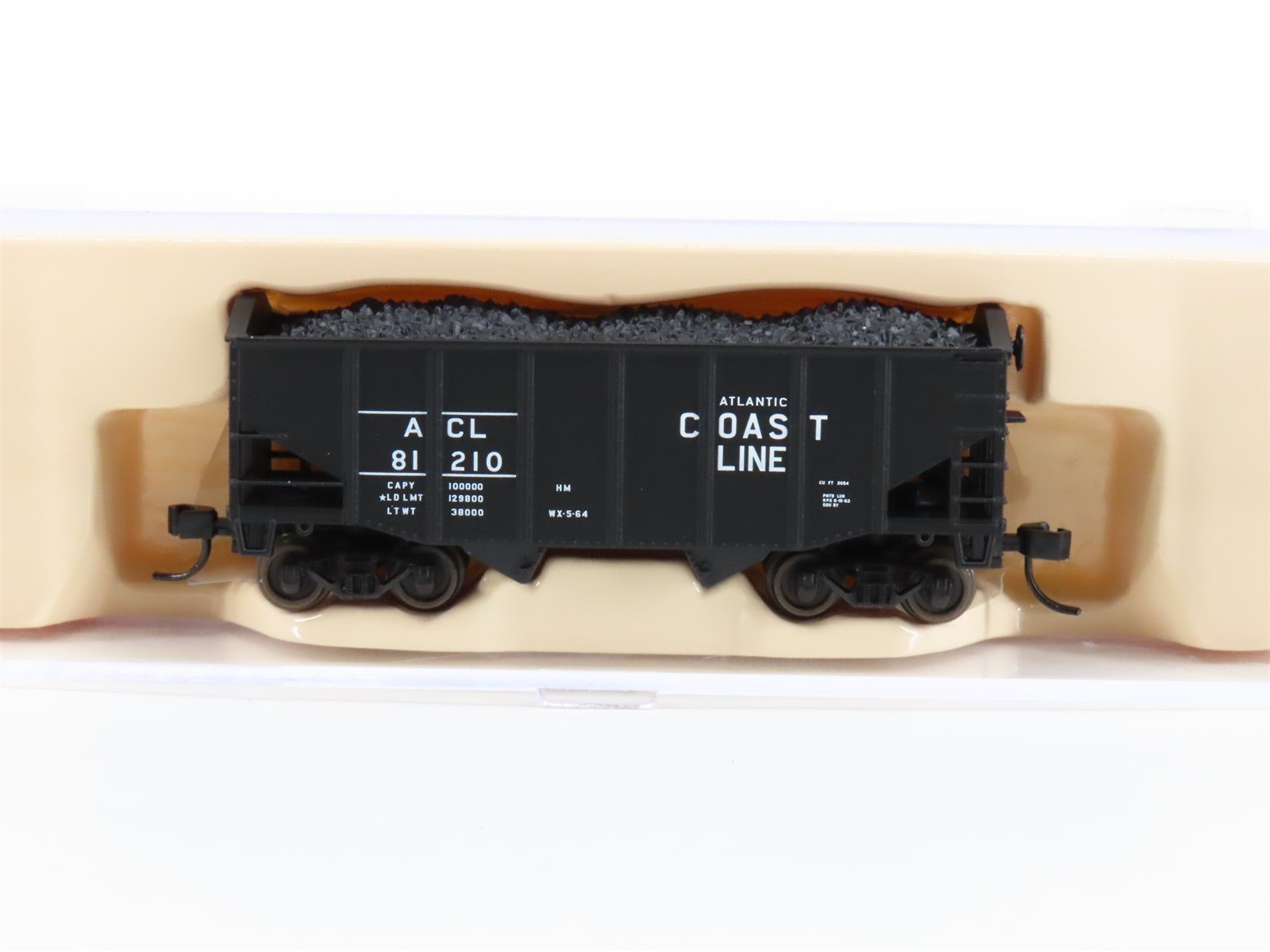 N Scale Atlas 41313 ACL Atlantic Coast Line 55-Ton 2-Bay Fishbelly Hopper #81210