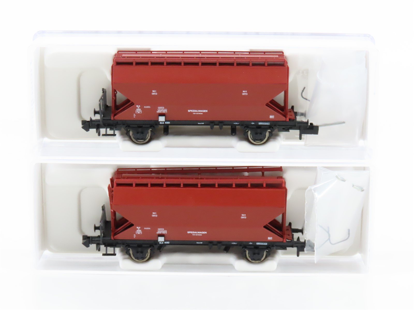 N Scale Fleischmann 830310 BLS Bern-Lotschberg-Simplon Grain Silo Wagon 2-Pack